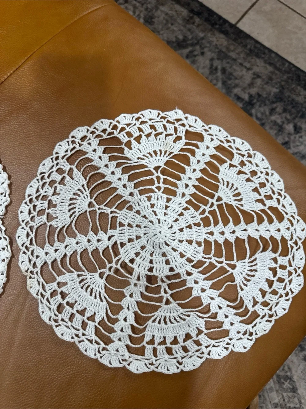 Vintage Handmade Crochet Doily Lot of 7 Lace Table Dresser Scarves Round Square